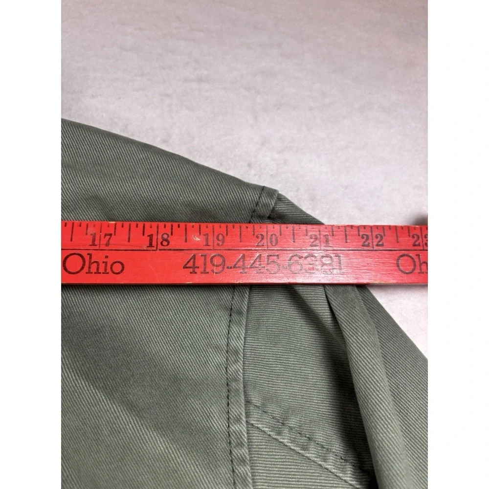 No Boundaries Men's Large Green Utility Jacket W/Snap Buttons &‎ 2 Chest Pockets